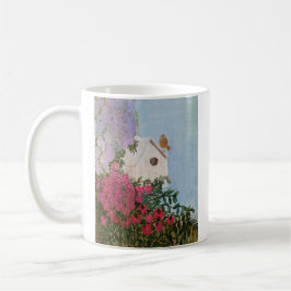 春の鳥小屋アクリル画マグカップ - 11oz コーヒーマグカップ