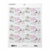 春の鳥花ラベル ラベル (フルシート)