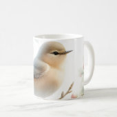 春の鳥 桜の花 水彩画 コーヒーマグカップ (正面右)