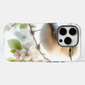 春の鳥 桜の花 水彩画 Case-Mate iPhoneケース (裏面 (横))