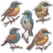 春の鳴き鳥ステッカーセットコレクション 🐦 シール (正面)