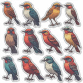 春の鳴き鳥デコラティブステッカーコレクション 🐦 シール (正面)