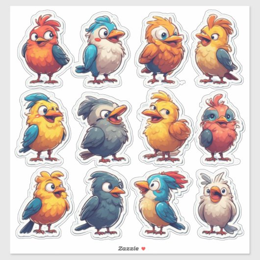 春の鳴き鳥デコラティブステッカーパック 🐦 シール (シート)