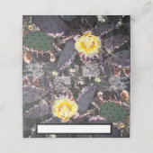 春の黄色いサボテンの花 プレイスカード (外部開封)