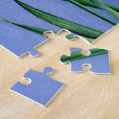 春の黄色いラッパスイセンの水彩画のグワッシュの芸術 ジグソーパズル (側面)