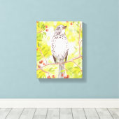 春の黄色と緑の陽気な歌のスリッシュ キャンバスプリント (インサイチュ (ウッドフロア))