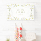 春の黄色のワイルドフラワーの写真 ブライダルシャワー 横断幕 (インサイチュ)