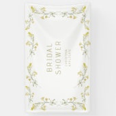 春の黄色の野の花　写真　結婚前お披露目会 横断幕 (縦)