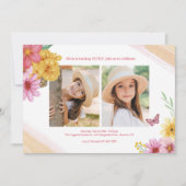 春の2枚の写真 招待状 (正面)