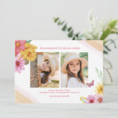 春の2枚の写真 招待状 (スタンド正面)