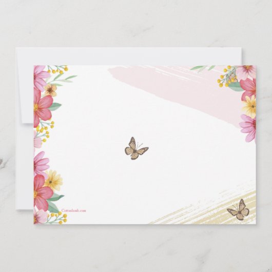 春の2枚の写真 招待状 (裏面)