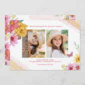 春の2枚の写真 招待状 (正面/裏面)