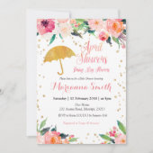 春の4月のシャワーで5月の花を咲かせる招待状 招待状 (正面)