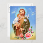 春の"セントジョーゼフ宴会日"の"小さい聖者" ポストカード (正面/裏面)