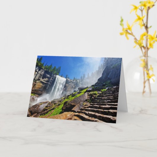 春の|ヨセミテ国立公園からの重いスプレー カード (黄色い花)