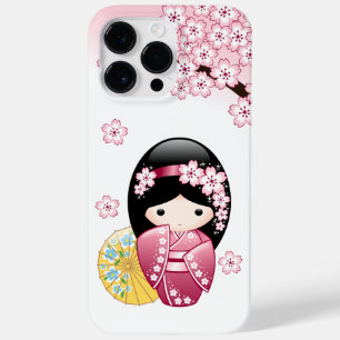 春のKokeshiの人形-かわいく日本のな芸者女の子 Case-Mate iPhone 14 Pro Maxケース