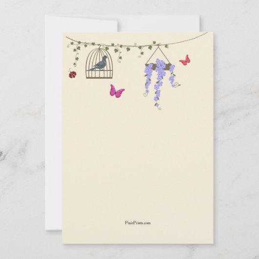 春はここ招待状 招待状 (裏面)