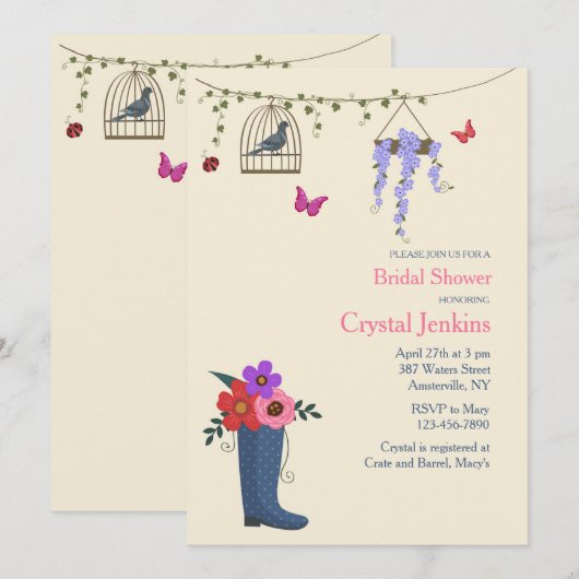 春はここ招待状 招待状 (正面/裏面)