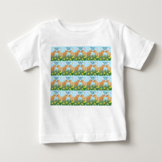 春はウサギだ ベビーTシャツ (正面)