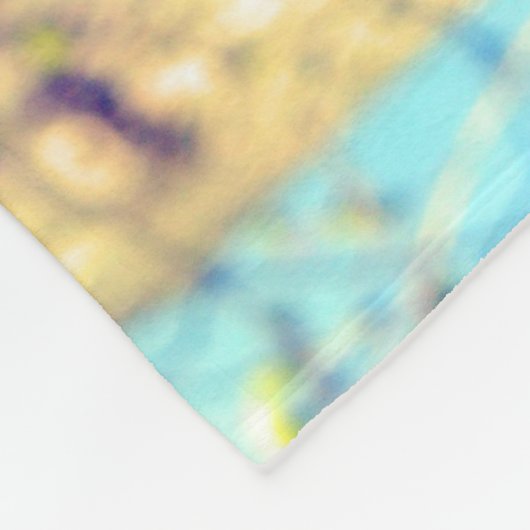 春はカエデの木を様式化 フリースブランケット (角)