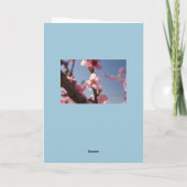 春はカードテンプレートのホスピタリティ活気付きます サンキューカード (裏面)