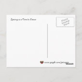 春はダンスする時間ウクライナフォークアート ポストカード (裏面)