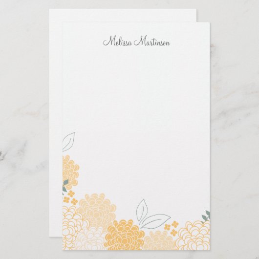 春はパーソナライズな文房具活気付きます 便箋 (正面/裏面)