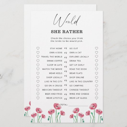 春は彼女はむしろブライダルシャワーゲーム (正面/裏面)