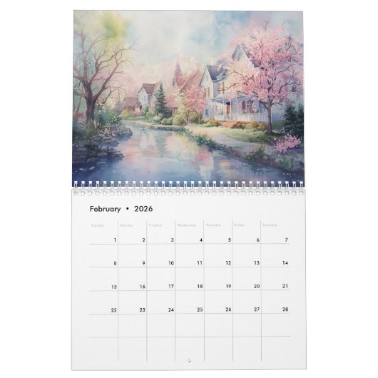 春は私のシーズお気に入りのン カレンダー (2月 2026)