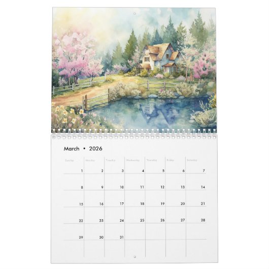 春は私のシーズお気に入りのン カレンダー (3月 2026)