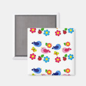 春は鳥花 マグネット (正面/裏面)