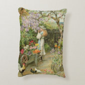 春は、ナシAnnualから、1902年活気付きます アクセントクッション (裏面(縦))