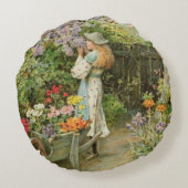 春は、ナシAnnualから、1902年活気付きます ラウンドクッション (裏面)