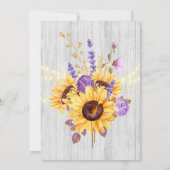 春ひまわりパープル牡丹ウェディングシャワー 招待状 (裏面)