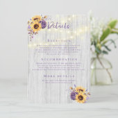 春ひまわりパープル牡丹結婚の詳細 招待状 (スタンド正面)
