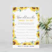 春ひまわりブライダルシャワーゲームプリント (スタンド正面)