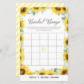 春ひまわりブライダルシャワーゲームプリント (正面/裏面)