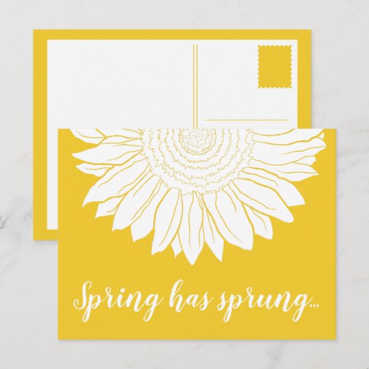 春ひまわり出た ポストカード (正面/裏面)