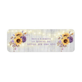 春ひまわり紫結婚牡丹住所 ラベル