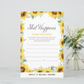 春ひまわり赤ちゃんシャワーゲームプリント (スタンド正面)