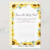 春ひまわり赤ちゃんシャワーゲームプリント (正面/裏面)