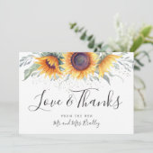 春ひまわり開花 |ありがとうございます サンキューカード (スタンド正面)