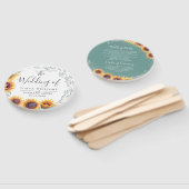 春ひまわり開花 |結婚式 プログラム ハンドファン (組立なし)