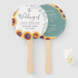 春ひまわり開花 |結婚式 プログラム ハンドファン