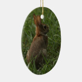 春またはイースターオーナメント: ウサギおよびひよこ セラミックオーナメント (右)
