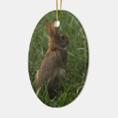 春またはイースターオーナメント: ウサギおよびひよこ セラミックオーナメント (左)