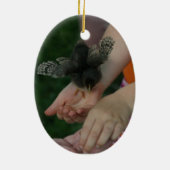 春またはイースターオーナメント: ウサギおよびひよこ セラミックオーナメント (裏面)