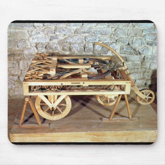 春までに運転される車のモデル マウスパッド (正面)