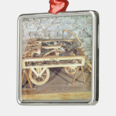 春までに運転される車のモデル メタルオーナメント (左)