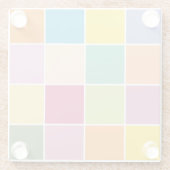 春よくはしゃぐの市松模様に ガラスコースター (裏面)